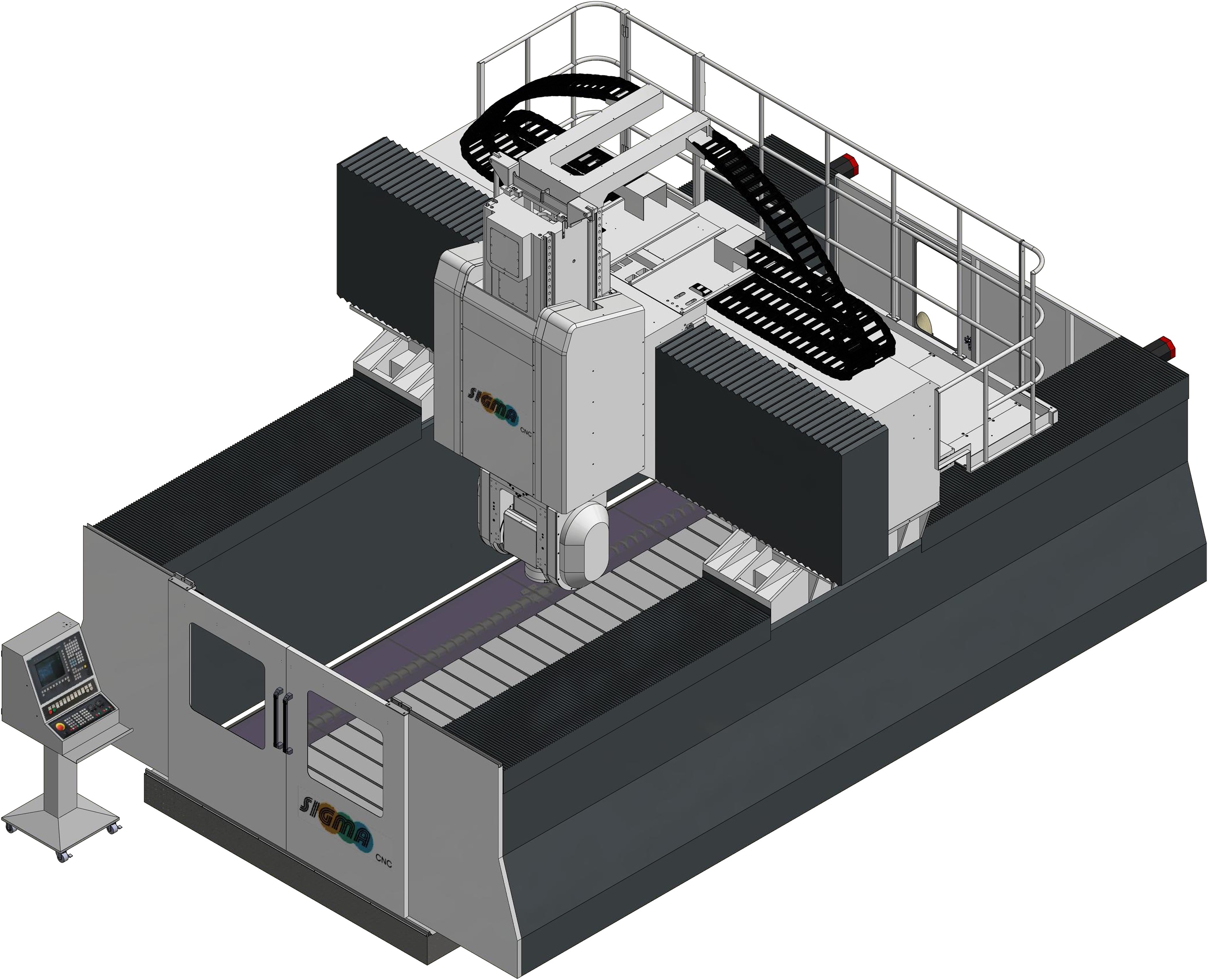 CNC 5 Axis Double Column Machining Center Gantry Type Taiwan CNC